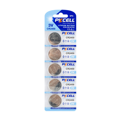 Pilha De Lítio Botão 3v 530mah Cr2450 - Blister Com 5 Peças