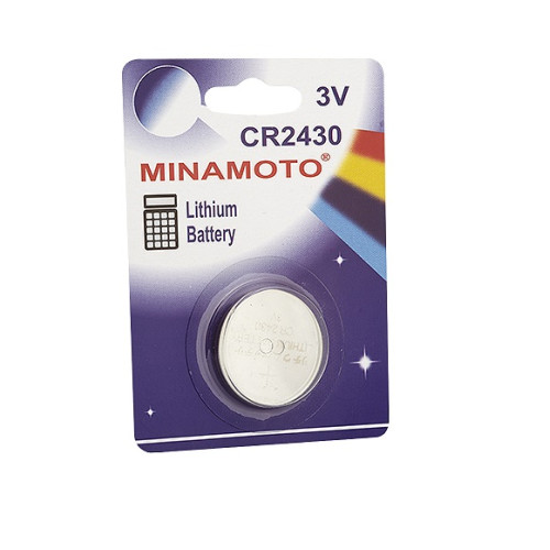 Pilha Botão De Lítio CR2430 3V 280mAh - 1 Peça - Minamoto