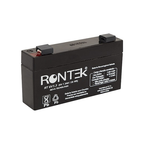 Bateria Selada De Chumbo Ácido 6V 1,3Ah - Rontek
