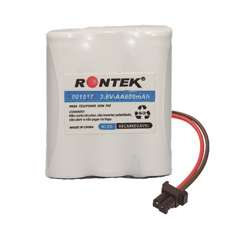 Bateria NiCd Para Telefone Sem Fio 3,6V 600mAh 3xAA