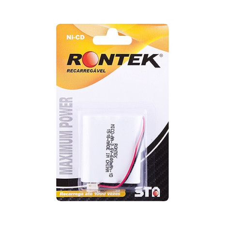Bateria NiCd Para Telefone Sem Fio 3,6V 600mAh 3xAA Conector Molex