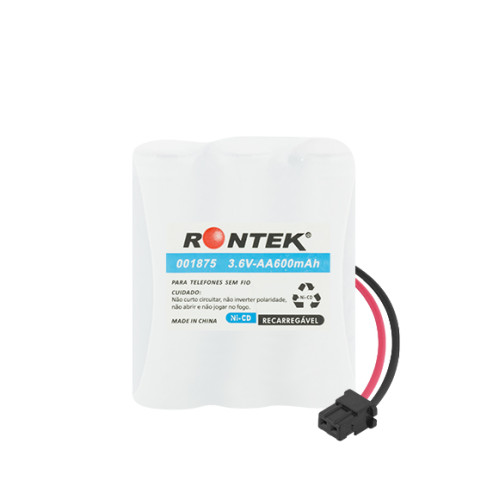 Bateria NiCd Para Telefone Sem Fio 3,6V 600mAh 3xAA Conector M63
