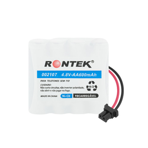 Bateria NiCd Para Telefone Sem Fio 4,8V 600mAh 4xAA - Rontek