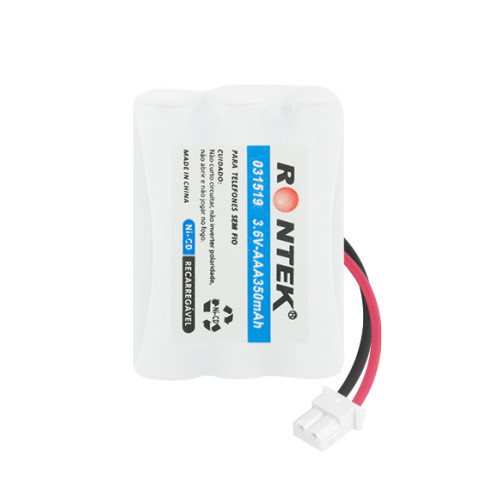 Bateria NiCd Para Telefone Sem Fio 3,6V 350mAh 3xAAA Conector Molex