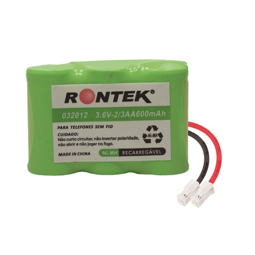 Bateria NiMh Para Telefone Sem Fio 3,6V 600mAh 3x2/3AA