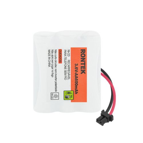 Bateria NiCd Para Telefone Sem Fio 3,6V 600mAh 3xAA Conector Universal