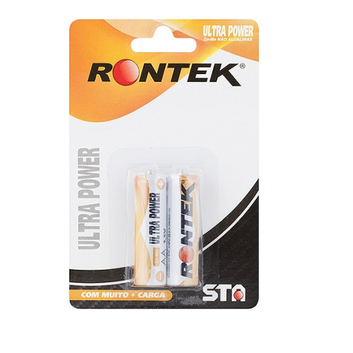 Pilha Comum 1,5V AA - Embalagem Com 2 Peças - Rontek