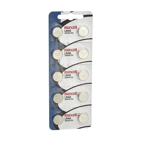 Pilha Botão LR44/A76 - 1,5V - Maxell - Bliste Com 10 Peças