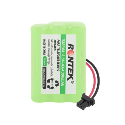 Bateria Recarregável NiMh P/telefone Sem Fio 3,6V 300mAh 3xAAA Conector Universal