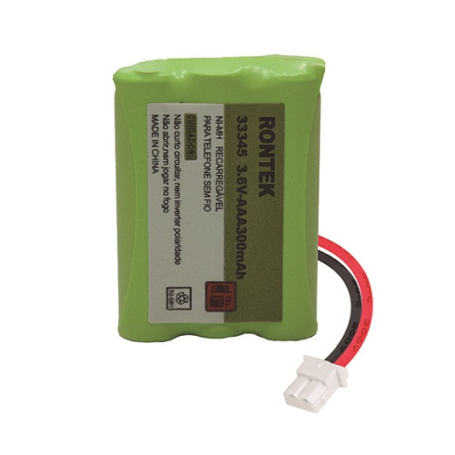 Bateria NiMh Para Telefone Sem Fio 3,6V 300mAh 3xAAA Conector Molex