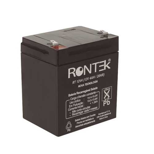Bateria Selada De Chumbo Ácido 12V 4Ah - Rontek