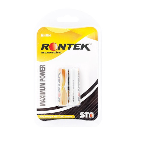 Bateria Recarregável NiMh AA 1,2V 2100mAh - Embalagem 2 Peças