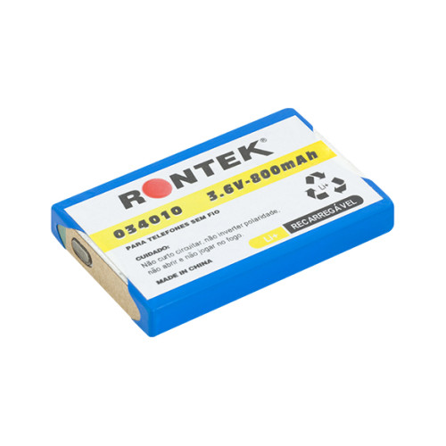 Bateria RecarregávelLi-Íon 3,6V 800mAh - Embalagem 2 Peças - Rontek