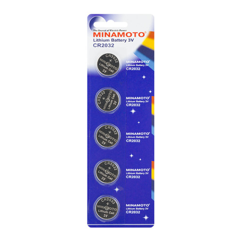 Pilha Botão De Lítio CR2032 3V 200mAh - Cartela Com 5 Peças