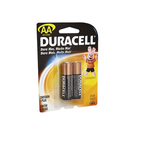 Pilha Alcalina Duracell AA 1,5V - Embalagem 2 Peças