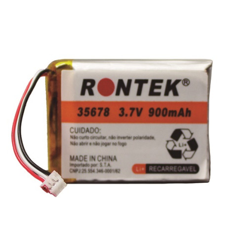Bateria Recarregável Lítio Polímero 3,7V 900mAh Com TOP