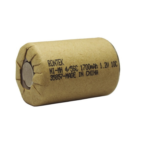 Bateria Recarregável NiMh 10C 1,2V 1700mAh 4/5SC - Rontek
