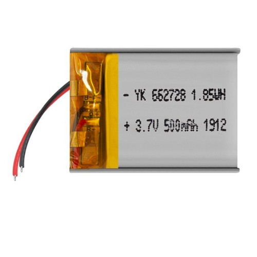 Bateria Recarregável Lítio Polímero 3,7V 500mAh 28awg