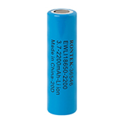 Bateria Recarregável Li-Íon 18650 3,6V 2200mAh - Sem Top - Rontek